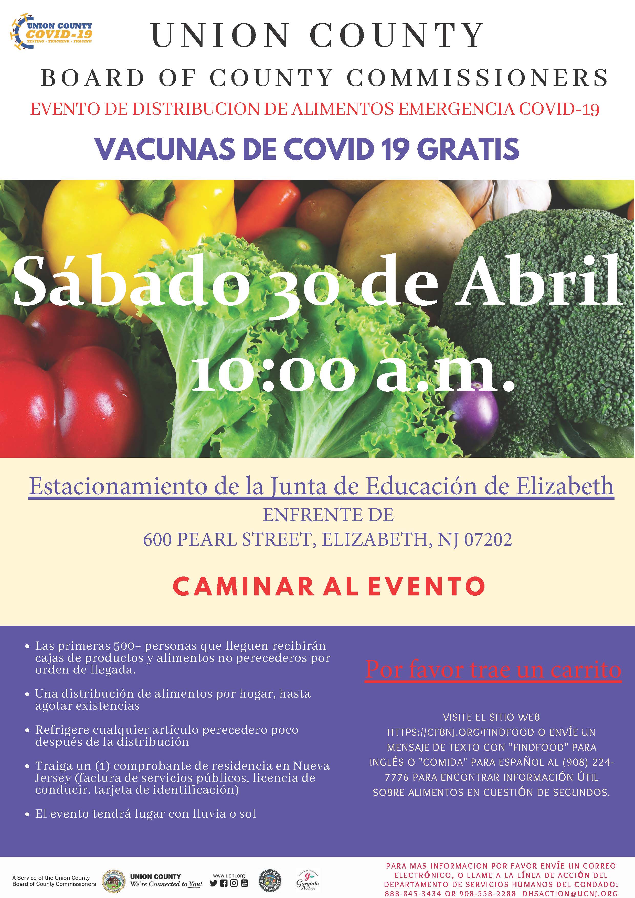 Union County to Hold a COVID19 Emergency Food Distribution